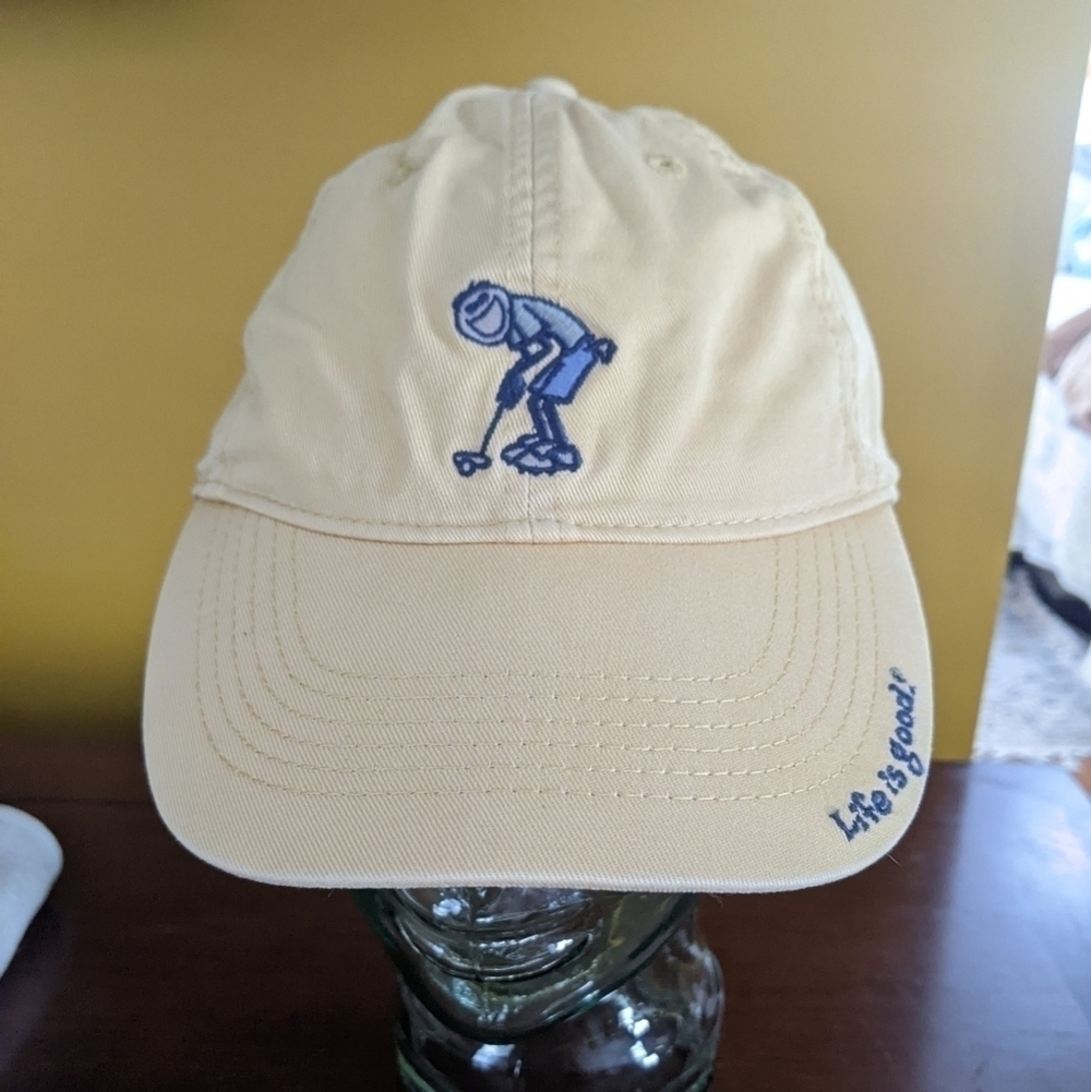 Life is Good Golf Hat Yellow